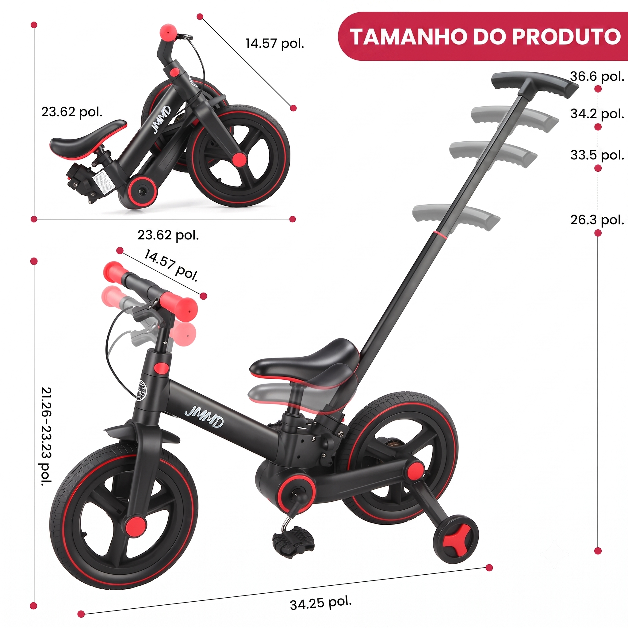 Bicicleta 6 em 1 Cresce Comigo
