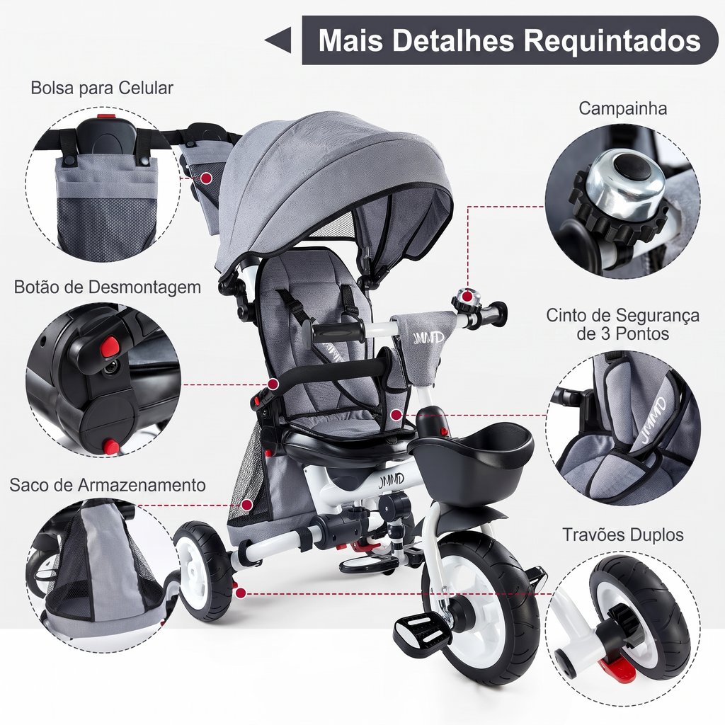 Triciclo Dobrável 8 em 1